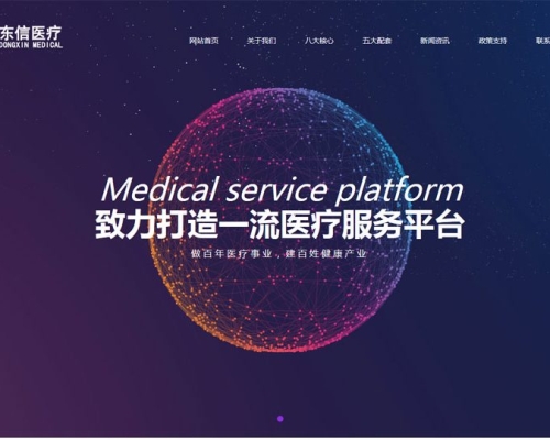 东信医疗集团网站设计制作