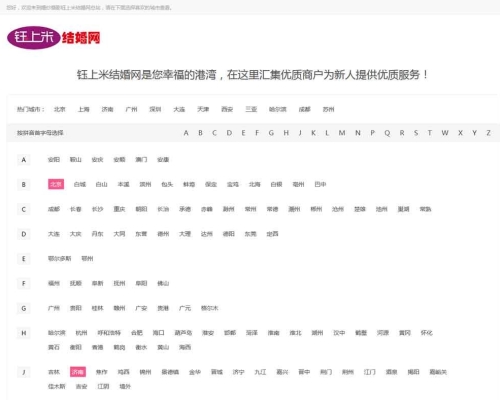钰上米结婚网网站建设项目