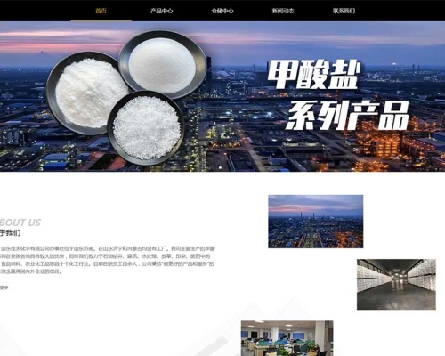 山东**化学有限公司网站制作